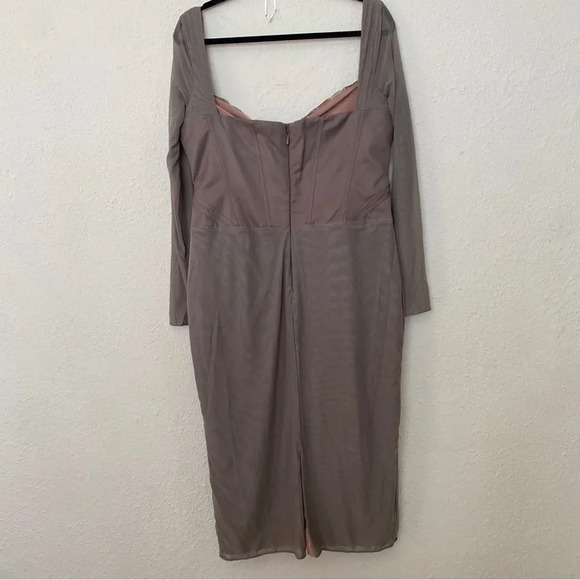 House of CB 'Safran' Mocha Corset Midi‎ Dress NWOT size XL - Picture 6 of 15